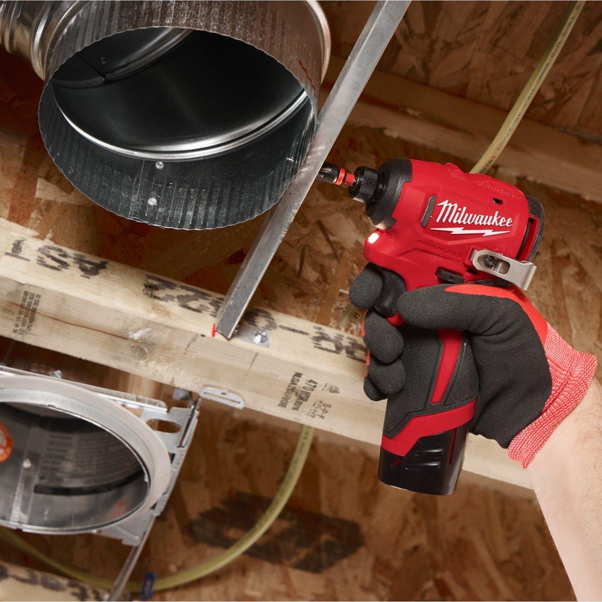 Milwaukee M12BLPP2B-422B 12V Brushless Compact Twin Pack with 2 x Batteries, Charger & Bag 4933500426