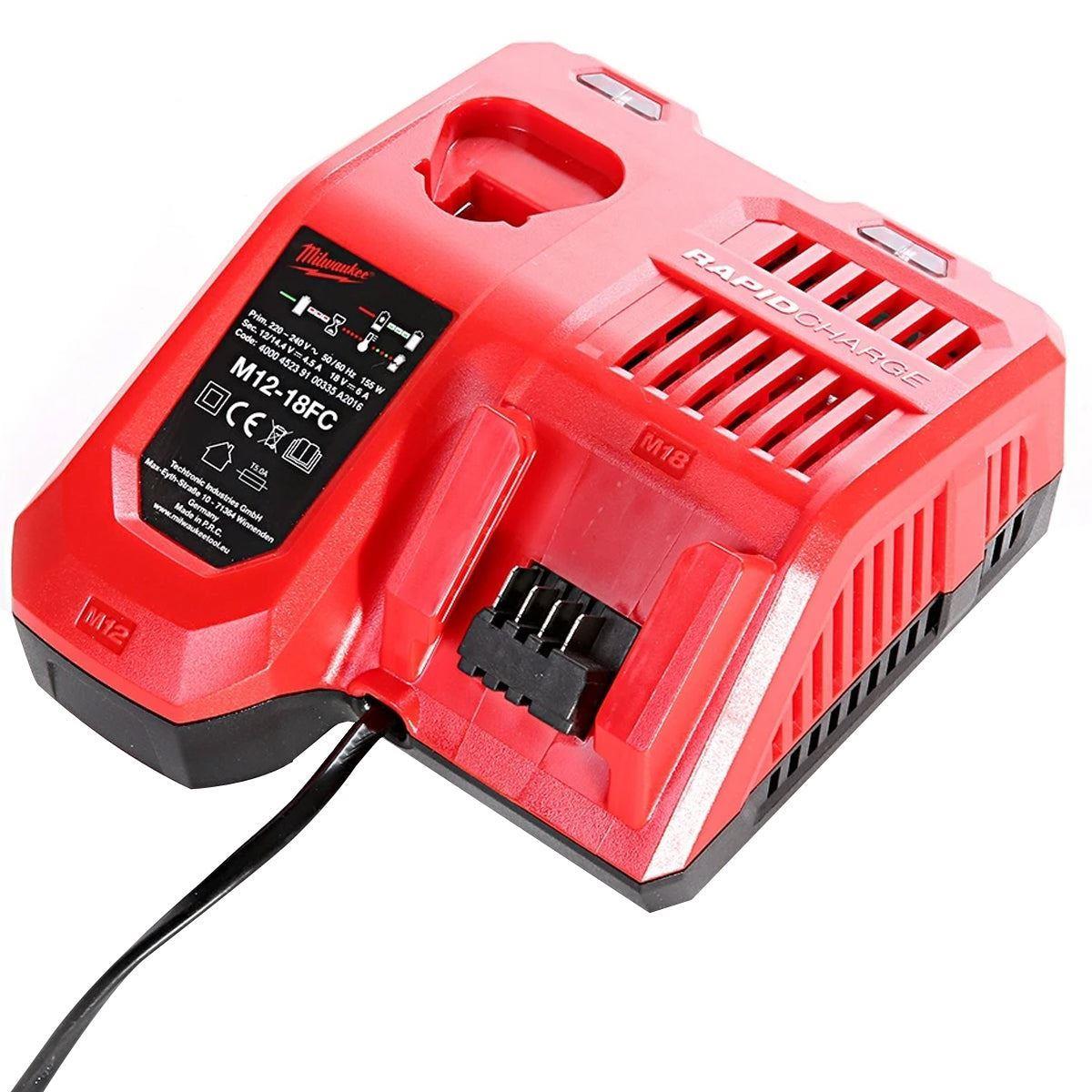 Milwaukee M18FPP2A3-503B 18V Fuel Brushless Combi Drill + Impact Driver with 3 x 5.0Ah Battery Charger & Bag 4933501775