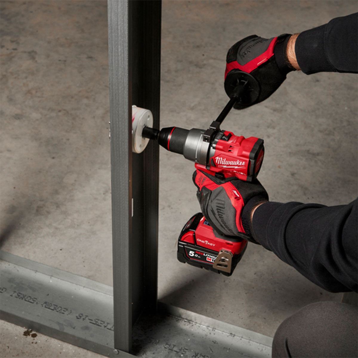 Milwaukee M18ONEPP2A3-502X 18V Fuel Brushless Combi Drill & Impact Driver with 2 x 5.0Ah Battery Charger & Case - 4933493245