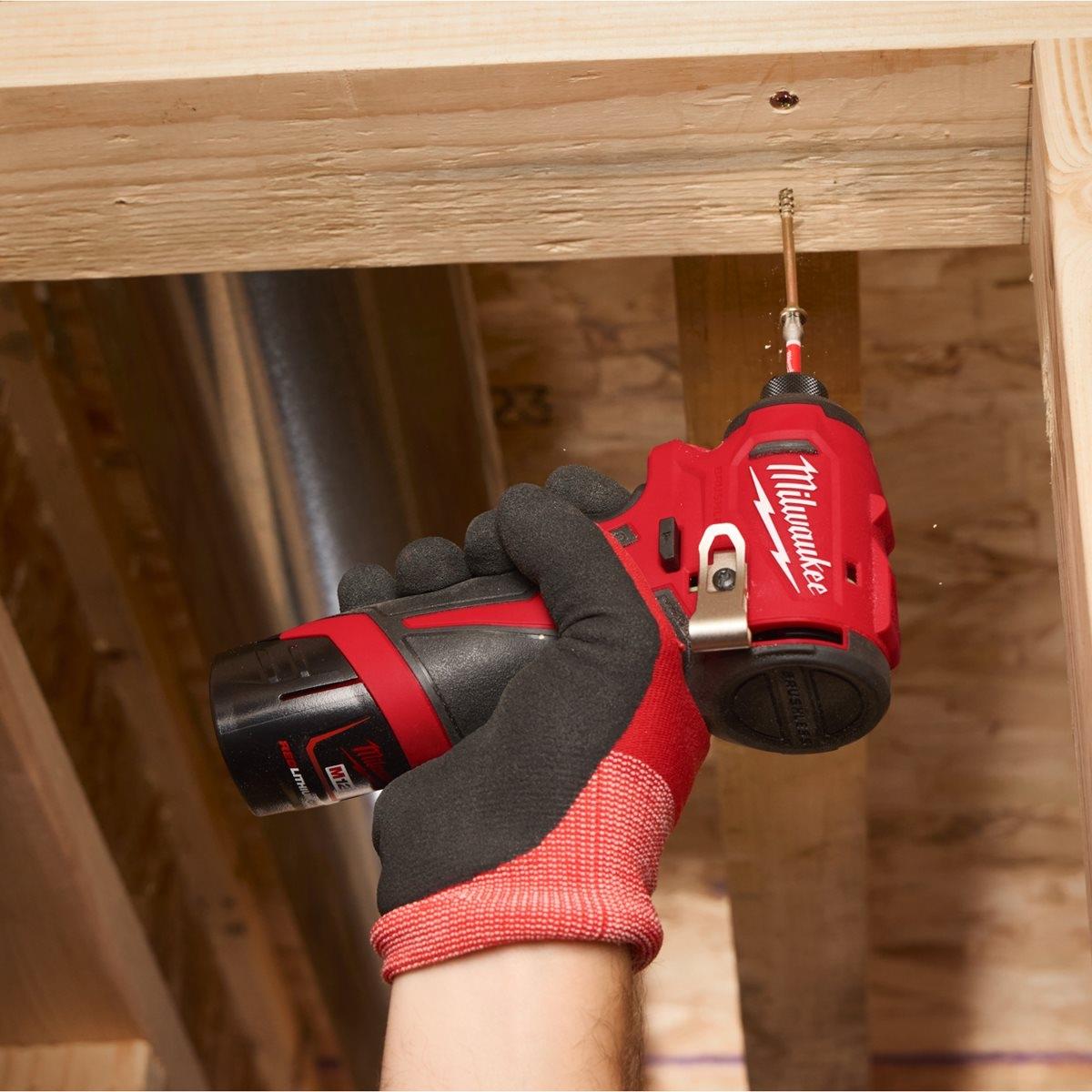 Milwaukee M12BLPP2B-422B 12V Brushless Compact Twin Pack with 2 x Batteries, Charger & Bag 4933500426